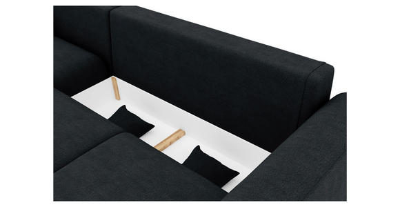 ECKSOFA in Lederlook Anthrazit  - Chromfarben/Anthrazit, KONVENTIONELL, Kunststoff/Textil (195/293cm) - Carryhome