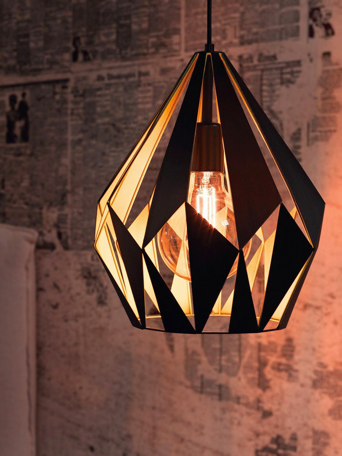 LUSTER  31/110 cm      - žuta/crna, Osnovno, metal (31/110cm)