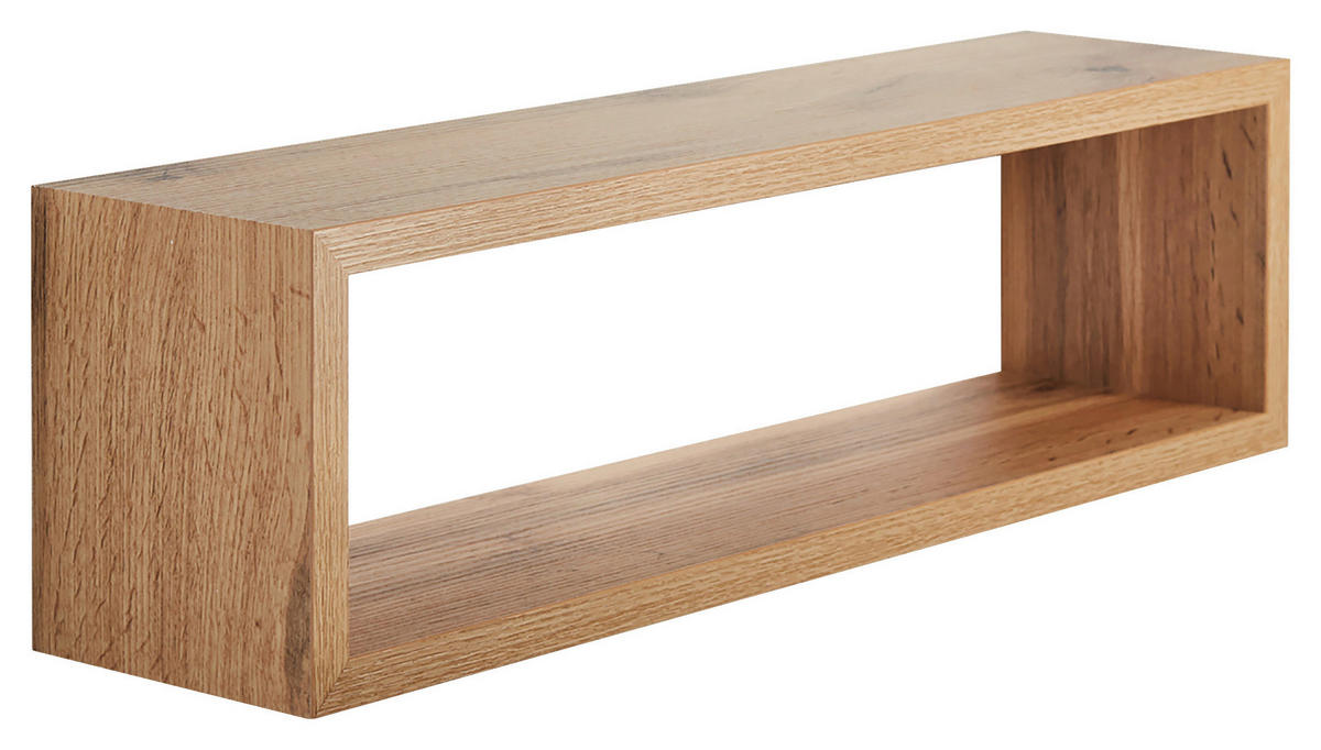 NÁSTENNÝ REGÁL, divoký dub - divoký dub, Konventionell, kompozitné drevo (59/17/14,5cm) - Xora