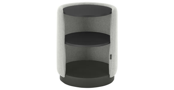 NACHTSCHRANK 48/57,5/48 cm Fichte, Kiefer Sperrholz  - Hellgrau/Schwarz, Design, Holz/Holzwerkstoff (48/57,5/48cm) - Dieter Knoll