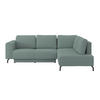 ECKSOFA Graugrün Cord  - Schwarz/Graugrün, MODERN, Textil (272/210cm) - P & B