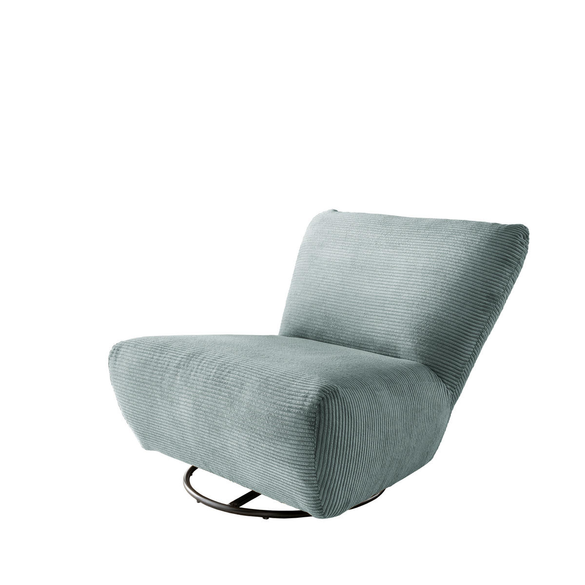 XXL-SESSEL in Cord Blau  - Blau/Schwarz, Trend, Textil/Metall (95/77/94cm) - Livetastic
