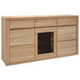 SIDEBOARD Alteiche 170/92/44 cm - Alteiche/Grau, KONVENTIONELL, Glas/Holz (170/92/44cm) - Voleo