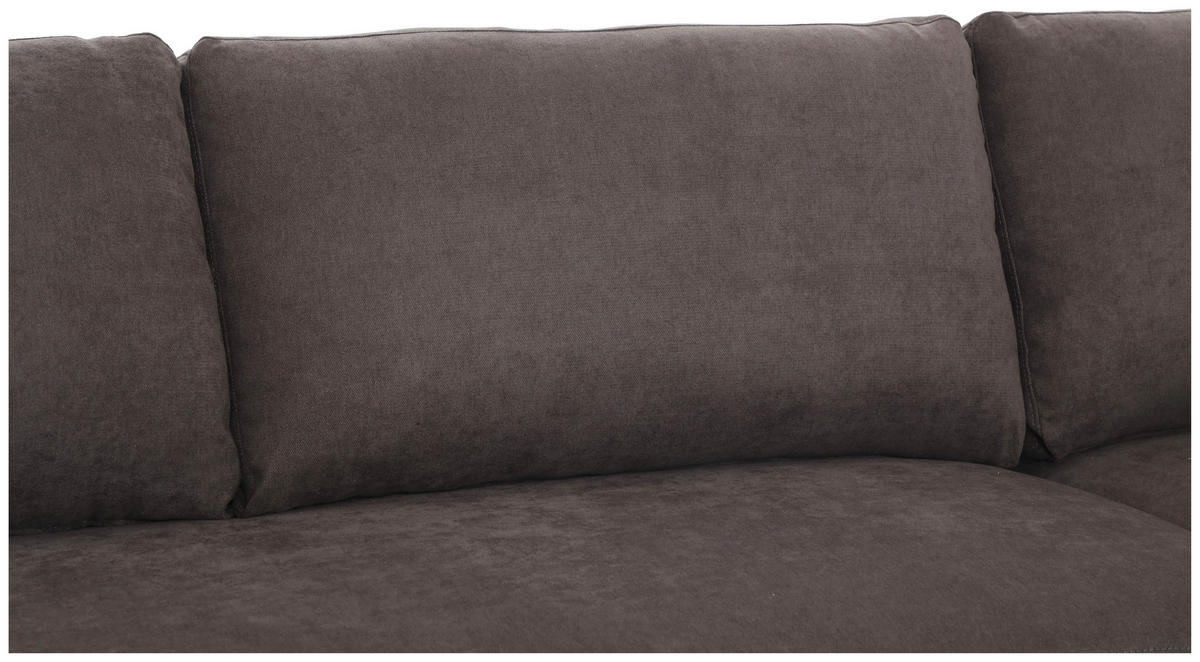 ECKSOFA Grau Webstoff  - Braun/Grau, Basics, Holz/Textil (278/210cm) - MID.YOU