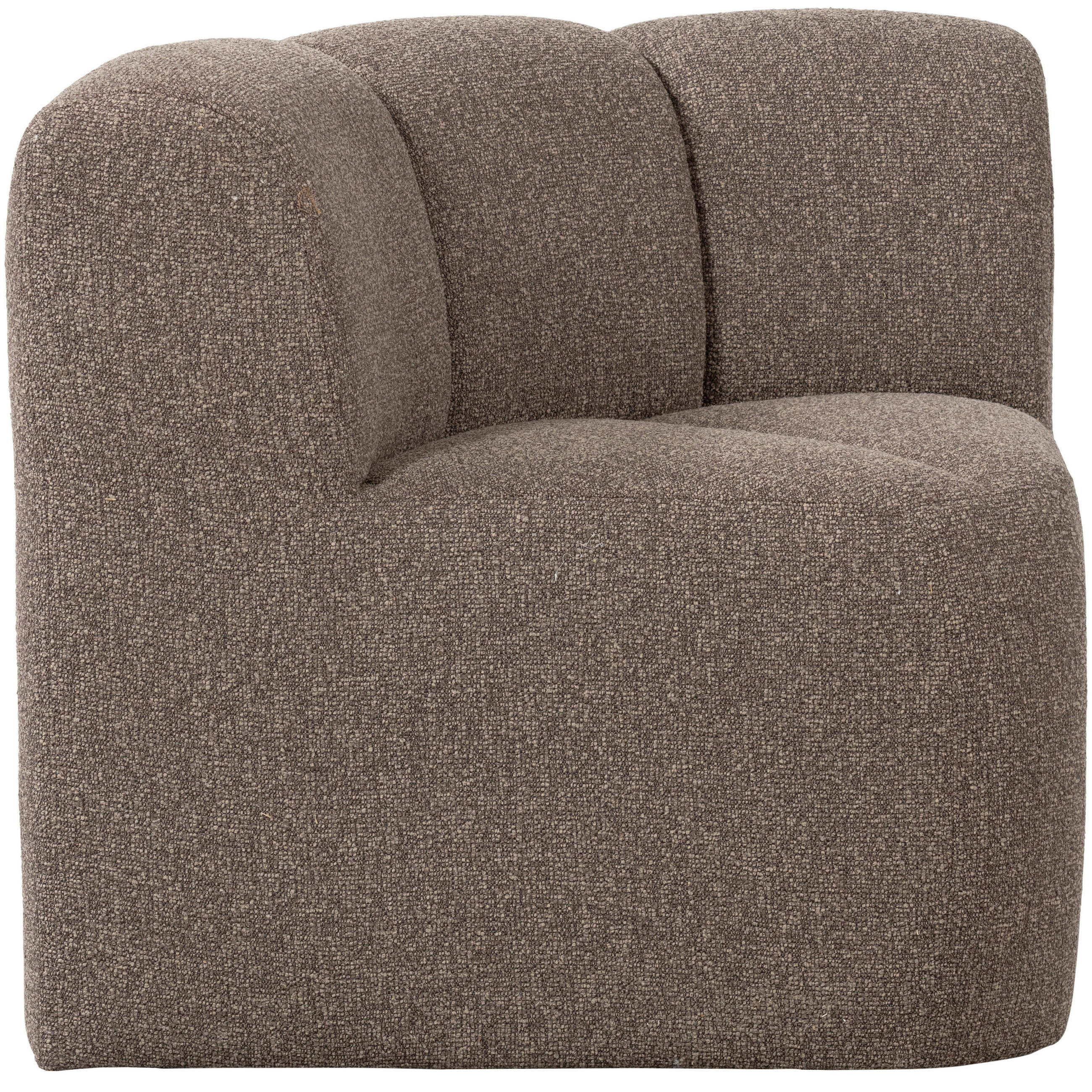 ECKBANK  in Braun  - Schwarz/Braun, MODERN, Kunststoff/Textil (83/83/83cm) - Livetastic
