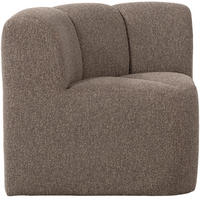 ECKBANK  in Braun  - Schwarz/Braun, MODERN, Kunststoff/Textil (83/83/83cm) - Livetastic