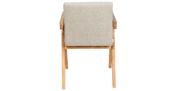 ARMLEHNSTUHL in Holz, Textil Taupe  - Taupe/Eichefarben, KONVENTIONELL, Holz/Textil (53,5/83/62cm) - Linea Natura