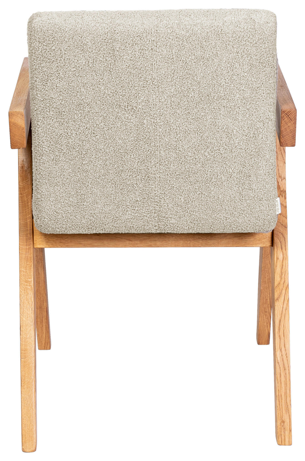 ARMLEHNSTUHL  in Bouclé  - Taupe/Eichefarben, KONVENTIONELL, Holz/Textil (53,5/83/62cm) - Linea Natura