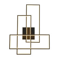 LED-WANDLEUCHTE 50/65/10 cm   - Schwarz Hochglanz, Design, Metall (50/65/10cm)