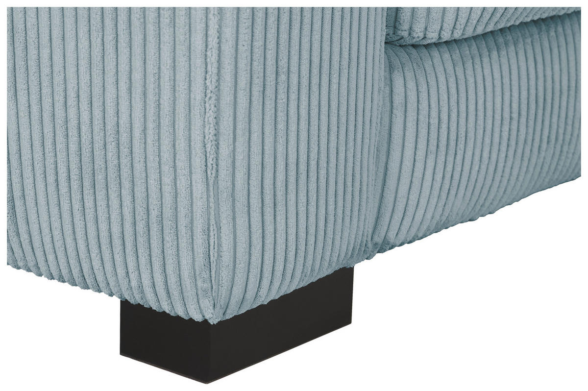 2,5-SITZER in Cord Mintgrün  - Schwarz/Mintgrün, Konventionell, Holz/Textil (203/83/126cm) - Hom`in
