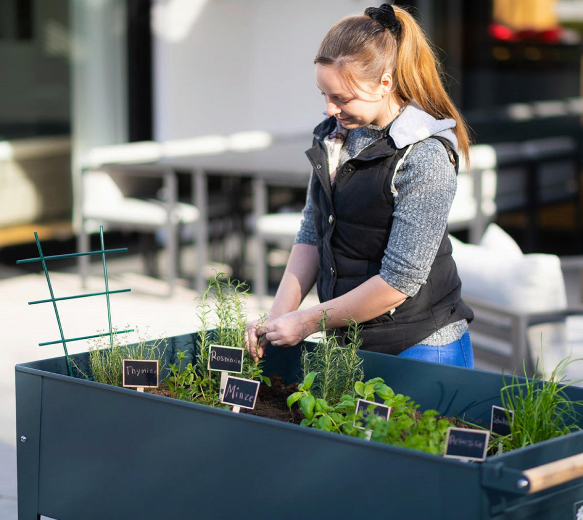 HOCHBEET  - Anthrazit, Basics, Metall (60/80/120cm) - Ambia Garden