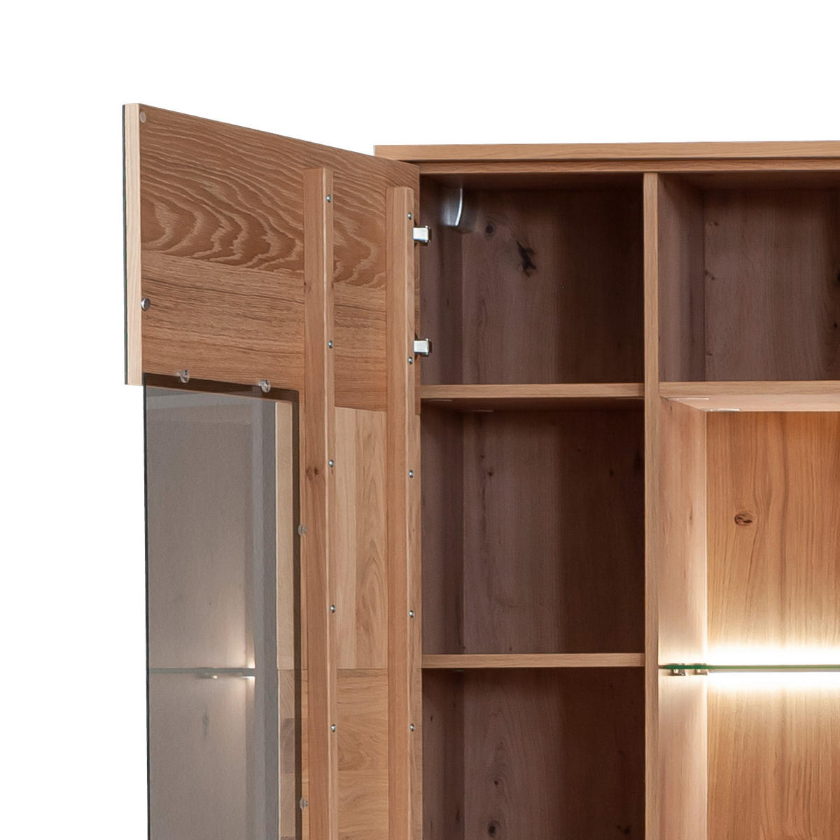 HYLLKOMBINATION  i antracit, ek Bianco  306/198/50 cm  - ek Bianco/svart, Design, metall/trämaterial (306/198/50cm) - MID.YOU