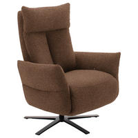 FERNSEHSESSEL  mit Relaxfunktion Chenille Kupferfarben  - Schwarz/Kupferfarben, Design, Textil/Metall (74/115/85cm) - Schöner Wohnen