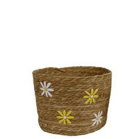 DEKOKORB - Gelb/Naturfarben, LIFESTYLE, Naturmaterialien (29,00/29,00/23,50cm)
