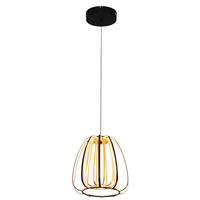 LED-HÄNGLAMPA Ontario 30/150 cm  - svart/guldfärgad, Design, metall/plast (30/150cm) - Novel