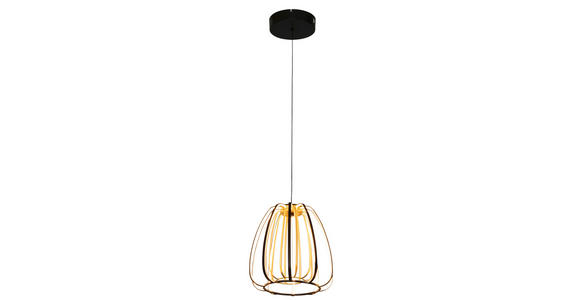 LED-HÄNGELEUCHTE 30/150 cm  - Goldfarben/Schwarz, Design, Kunststoff/Metall (30/150cm) - Novel