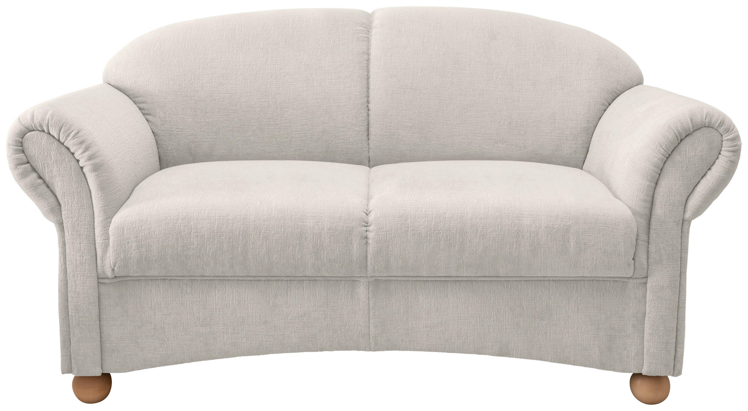 2-SITZER-SOFA in Mikrofaser Weiss  - Wildeiche/Weiss, Konventionell, Holz/Textil (151/94/80cm) - Livetastic