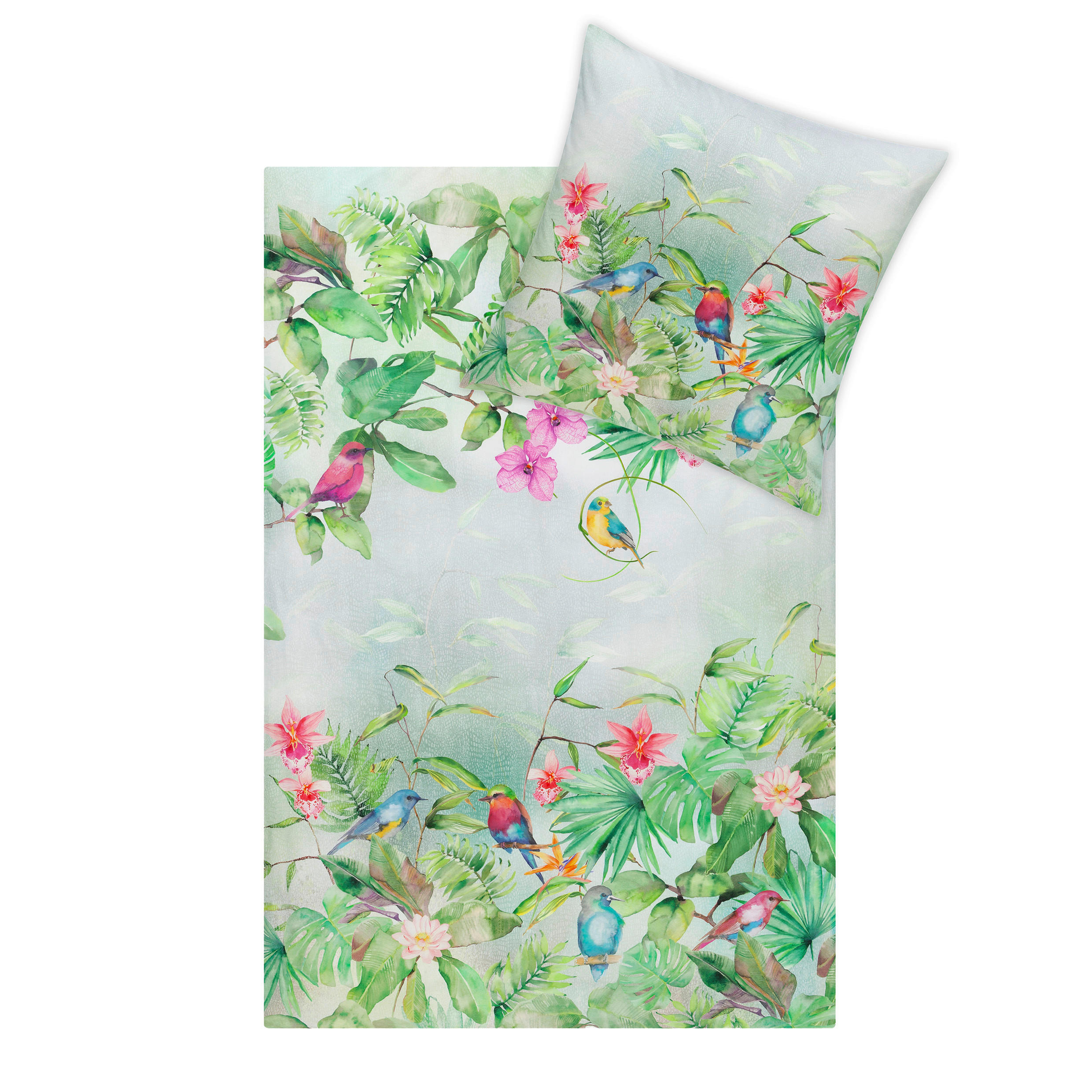 BETTWÄSCHE 155/220 cm Impulse Makosatin  - Grün, Design, Textil (155/220cm) - Estella