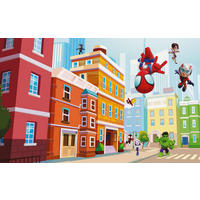FOTOTAPETE SPIDEY AND HIS AMAZING FRIENDS  - Naturfarben, Design, Textil (400/250cm) - Marvel