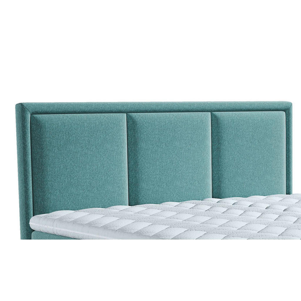 Thumbnail - Mid.you Boxspringbett, Türkis, Textil, H2 + H3, 7-Zonen, Höhe ca. 18 cm, 180x220 cm, in verschiedenen Größen erhältlich,...