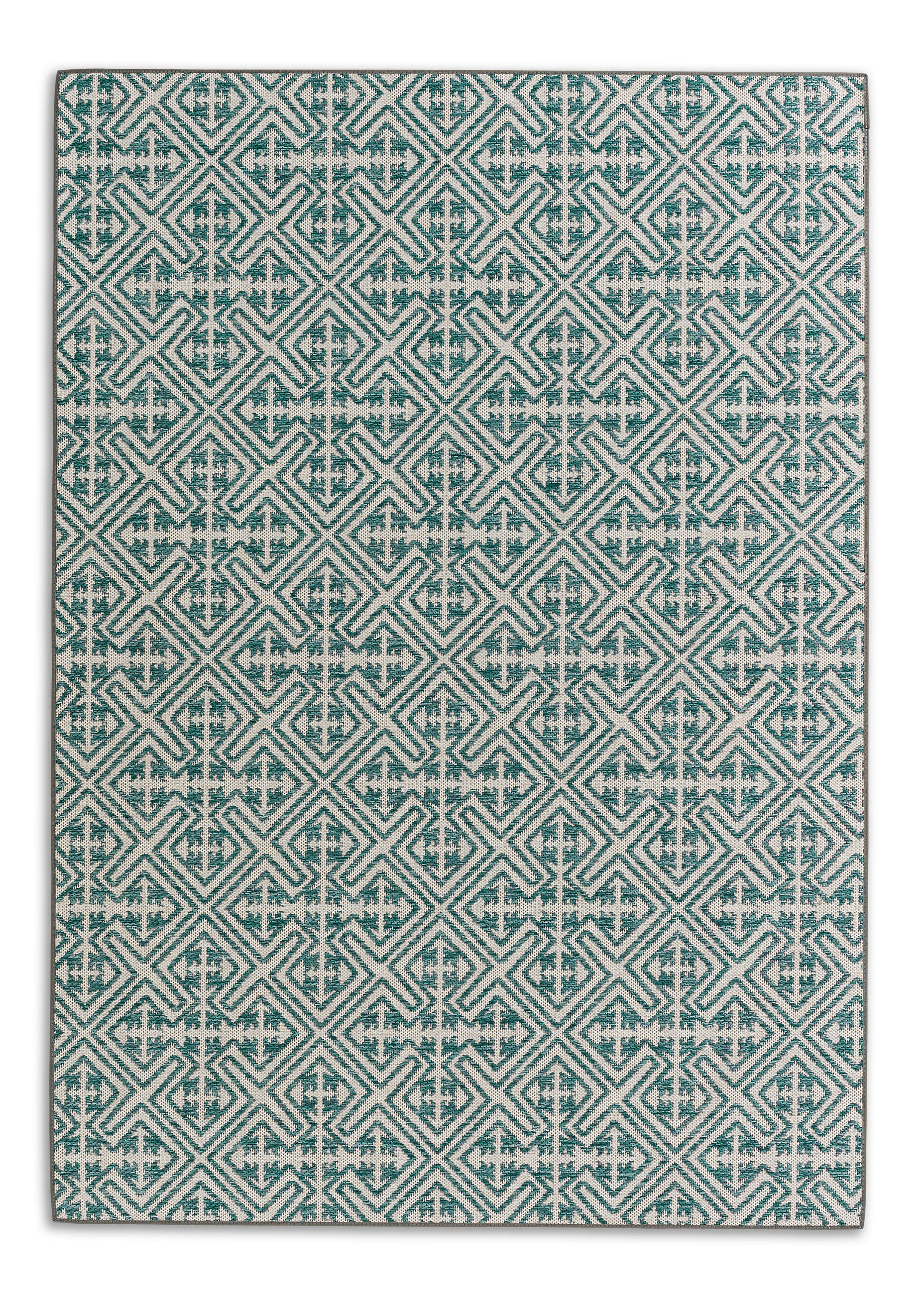 OUTDOORTEPPICH 120/180 cm Parkland Türkis, Beige  - Türkis/Beige, KONVENTIONELL, Textil (120/180cm) - Schöner Wohnen