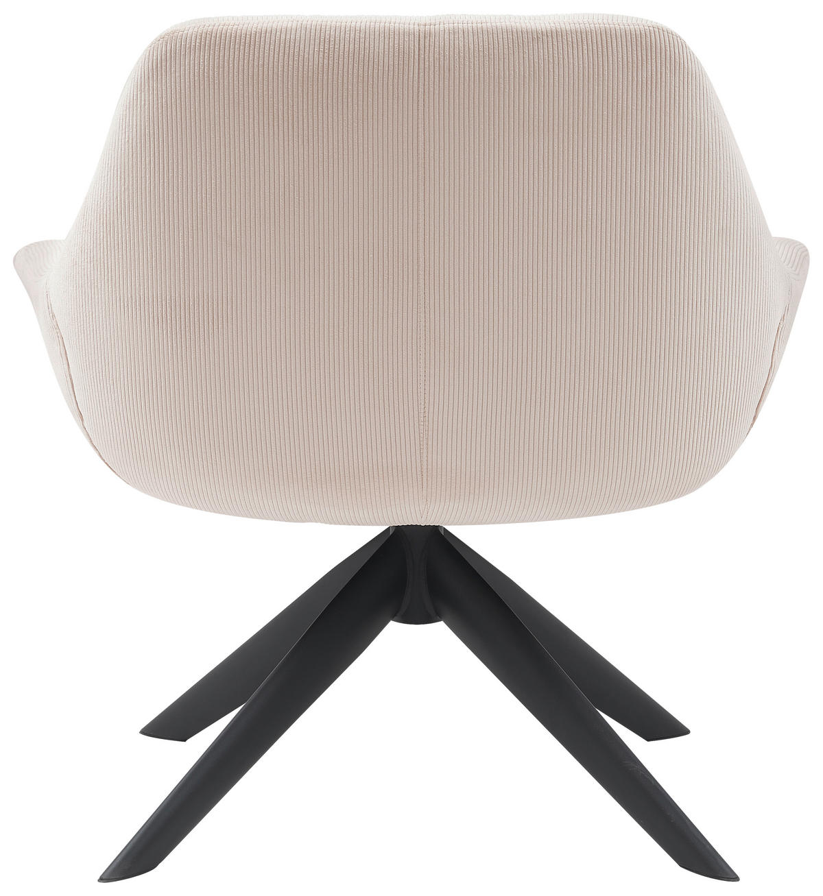 SESSEL in Cord Creme  - Creme/Schwarz, MODERN, Textil/Metall (78/78/75cm) - MID.YOU