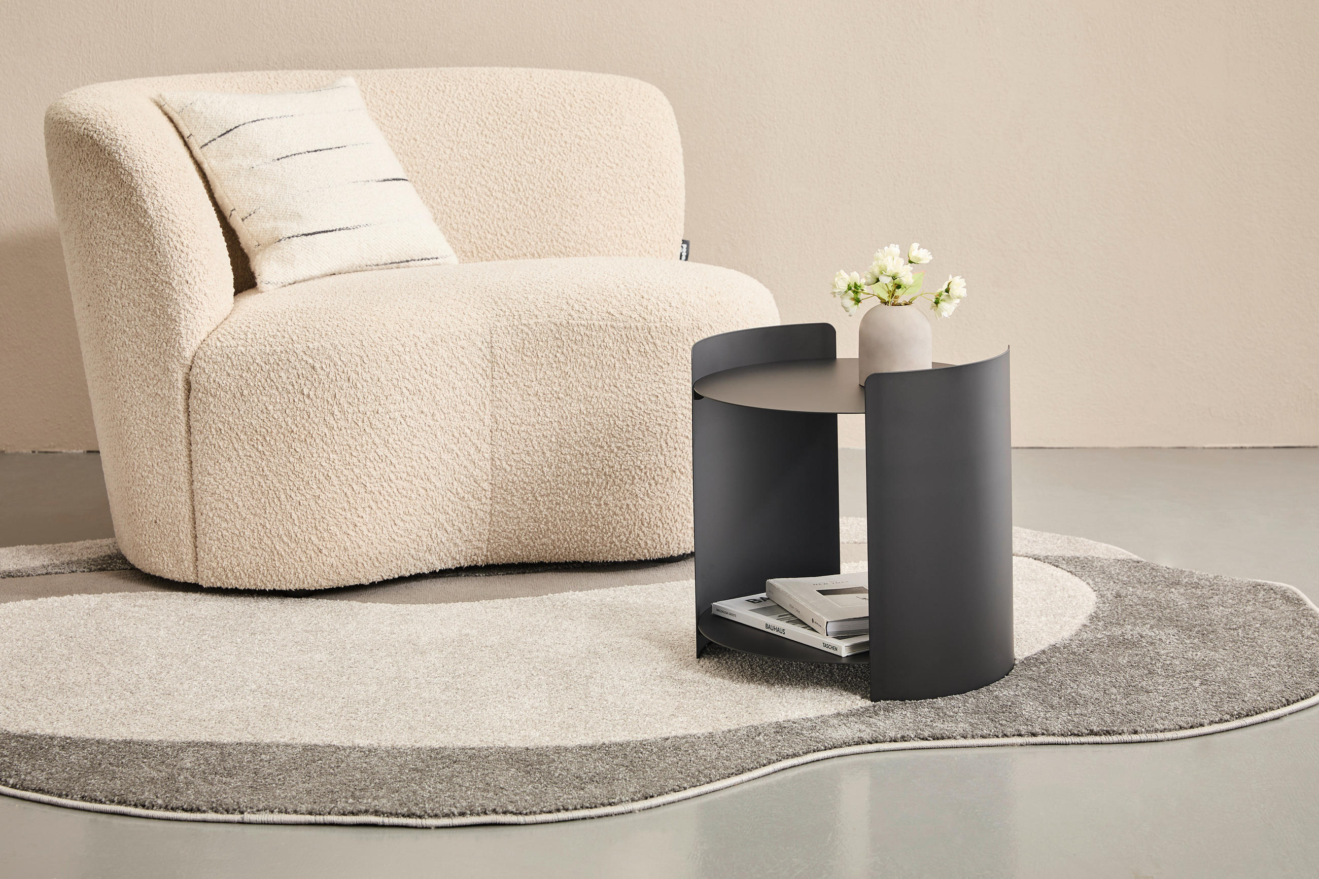 BEISTELLTISCH in Metall 40/40/40 cm  - Schwarz, Design, Metall (40/40/40cm) - Xora