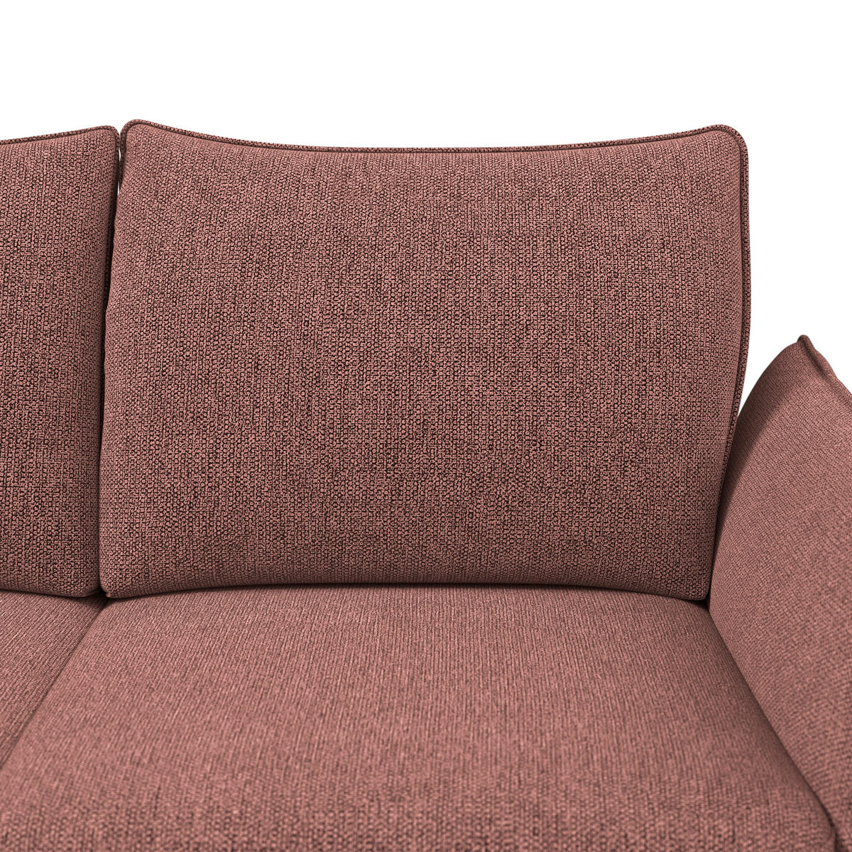 RÉCAMIERE Chenille Bordeaux  - Bordeaux/Schwarz, Konventionell, Textil/Metall (206/90/92cm) - Elegando