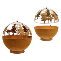 WINDLICHT Rostfarben  - Rostfarben, Trend, Metall (50,5/54/50,5cm) - X-Mas