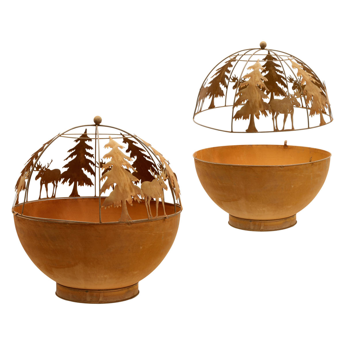 WINDLICHT Rostfarben  - Rostfarben, Trend, Metall (50,5/54/50,5cm) - X-Mas