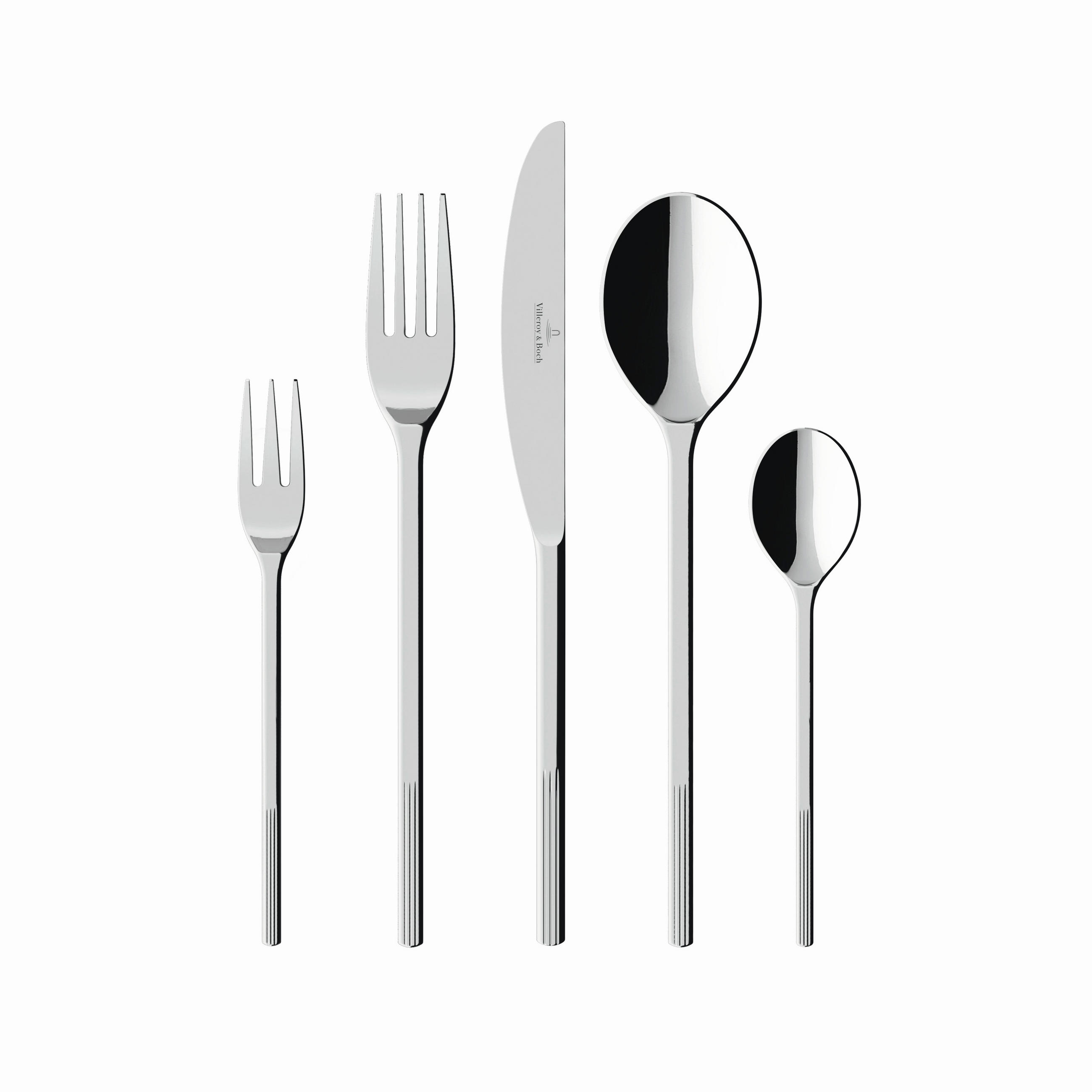 BESTECKSET Afina 30-teilig Edelstahl  für 6 Personen  - Silberfarben, KONVENTIONELL, Metall (44/29/6,5cm) - Villeroy & Boch