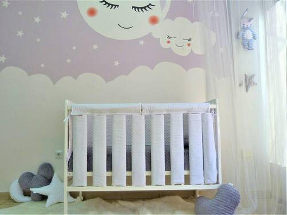 ZAŠTITNA OGRADICA ZA KREVET - bela, Osnovno, tekstil (27/56cm)