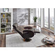 RELAXSESSEL in Leder Grau - Grau, KONVENTIONELL, Leder/Metall (70/114/80cm) - Cantus
