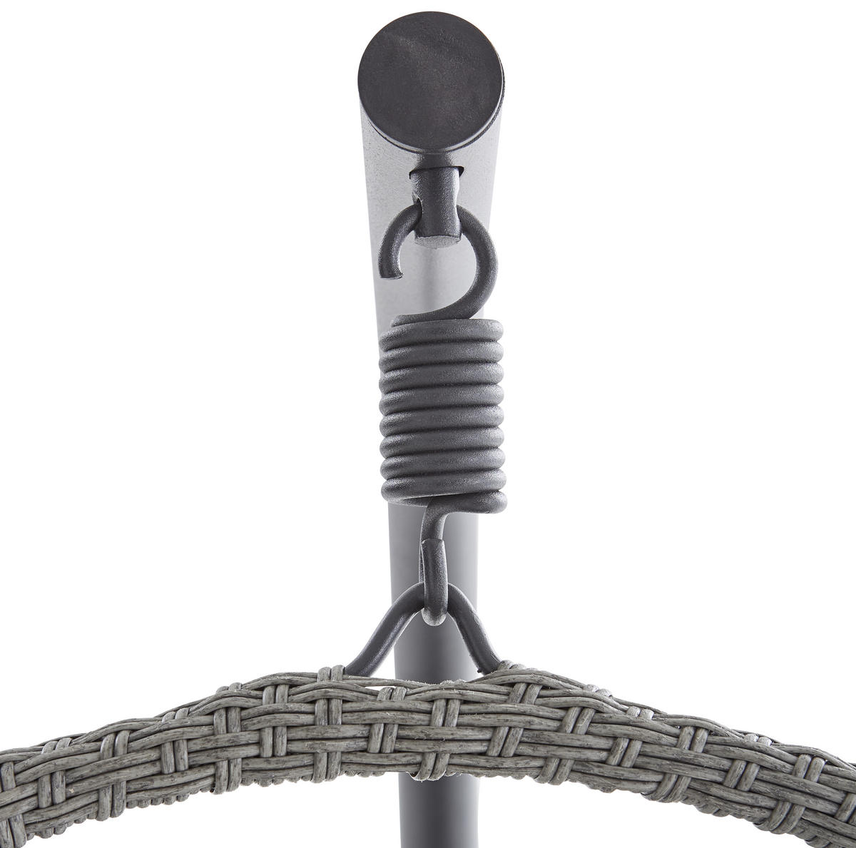 FOTELJA VISEĆA  metal   - siva/crna, Moderno, metal/tekstil (97/187/100cm) - Ambia Garden