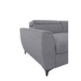 ECKSOFA Dunkelgrau Velours  - Dunkelgrau/Schwarz, KONVENTIONELL, Textil/Metall (255/217cm) - Carryhome