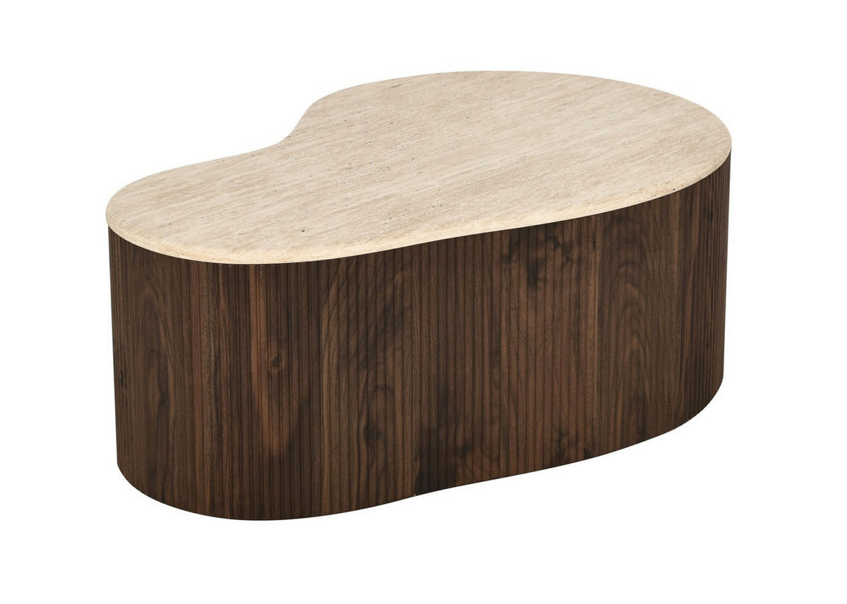 COUCHTISCH 90/60/34 cm Freiform Walnussfarben  - Walnussfarben, Design, Holzwerkstoff (90/60/34cm) - MID.YOU