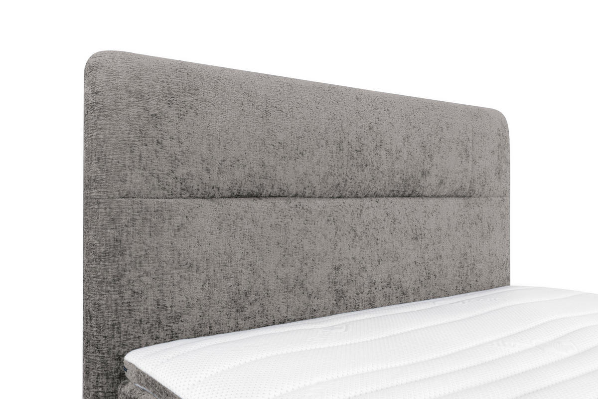 BOXSPRINGBETT 140/200 cm  in Grau  - Schwarz/Grau, Design, Textil/Metall (140/200cm) - Esposa