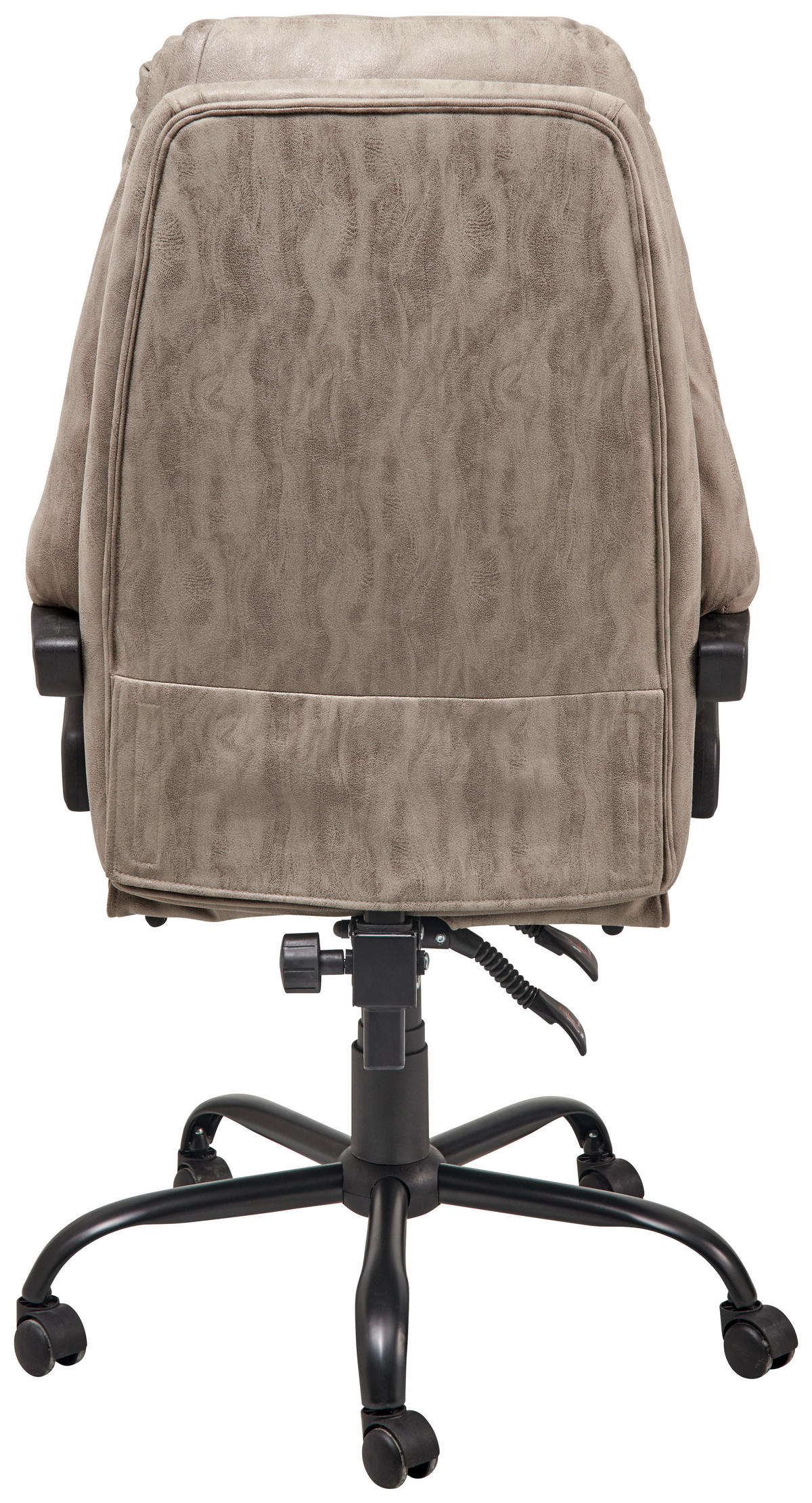 CHEFSESSEL  in Mikrofaser Grau, Schwarz  - Schwarz/Grau, Lifestyle, Kunststoff/Textil (66/126-134/59cm) - MID.YOU