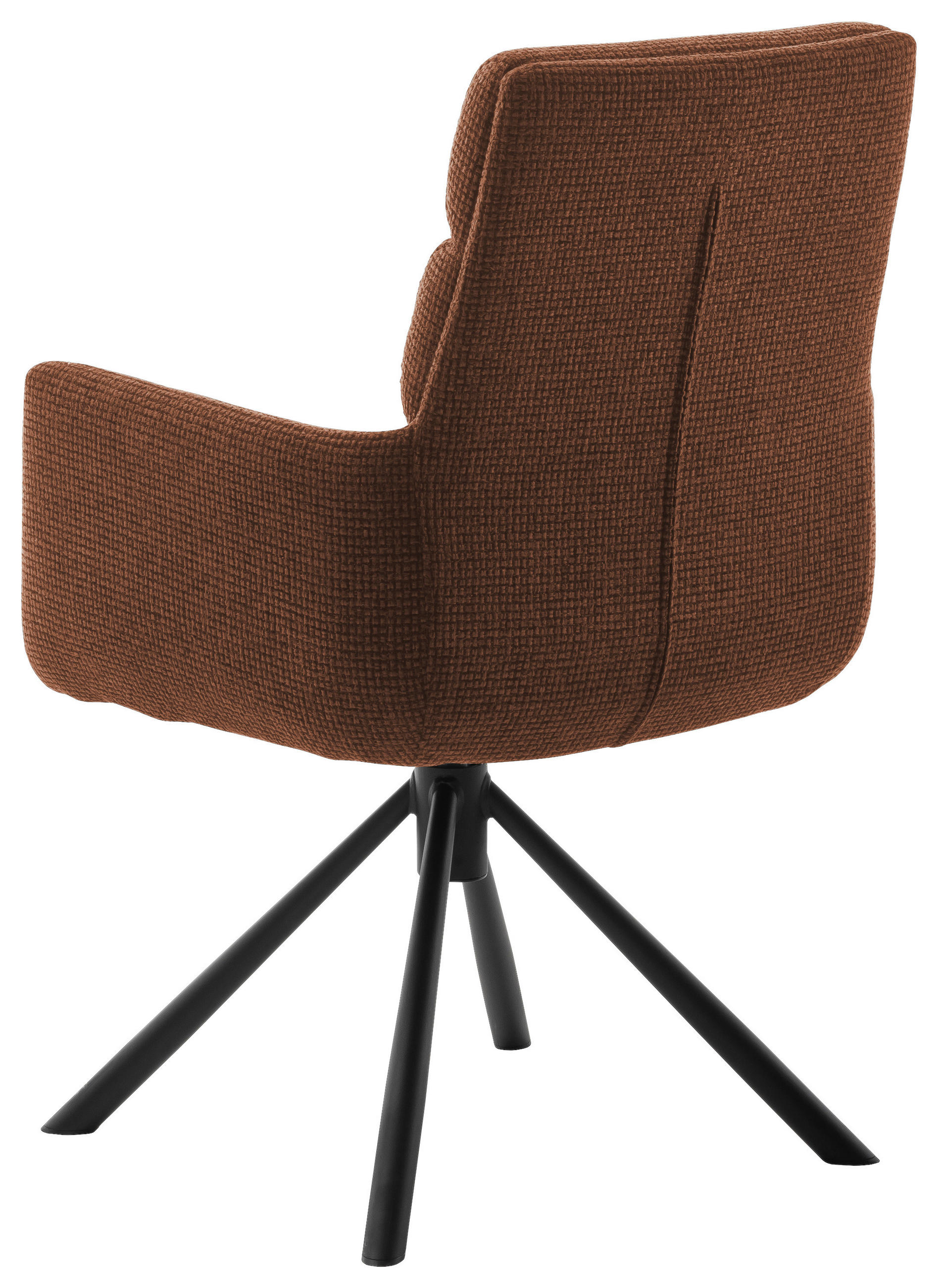ARMLEHNSTUHL  in Stahl Webstoff  - Rostfarben/Schwarz, Design, Textil/Metall (61/90/64cm) - Dieter Knoll