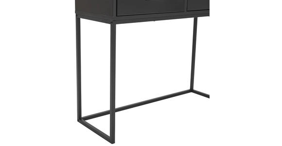 KONSOLENTISCH Grau, Schwarz  - Schwarz/Grau, Design, Holzwerkstoff/Metall (100/36/77cm) - Novel