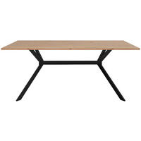 ESSTISCH rechteckig Schwarz, Eiche Artisan  - Schwarz/Eiche Artisan, Basics, Holzwerkstoff/Metall (180/90/75cm) - MID.YOU