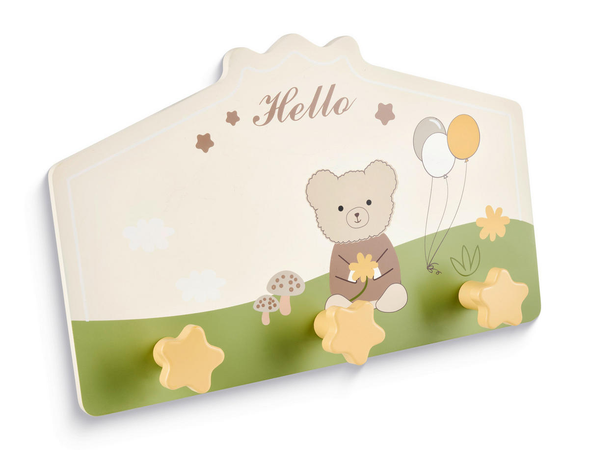 WANDGARDEROBE - Creme/Braun, Basics, Holz/Holzwerkstoff (33,4/21,5/5cm) - My Baby Lou