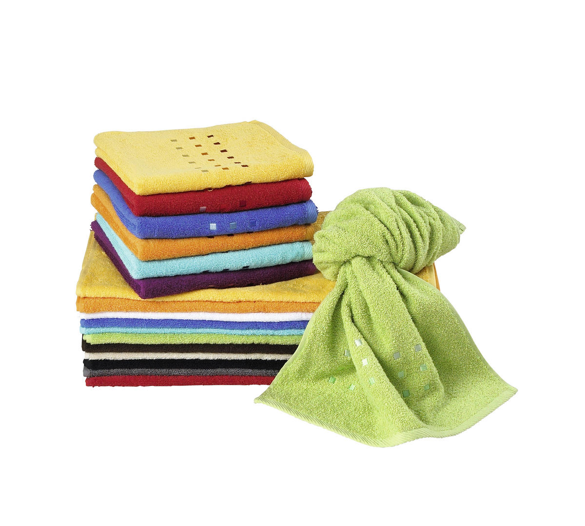 HANDTUCH Quattro Grün  - Grün, Konventionell, Textil (50/100cm) - Esposa