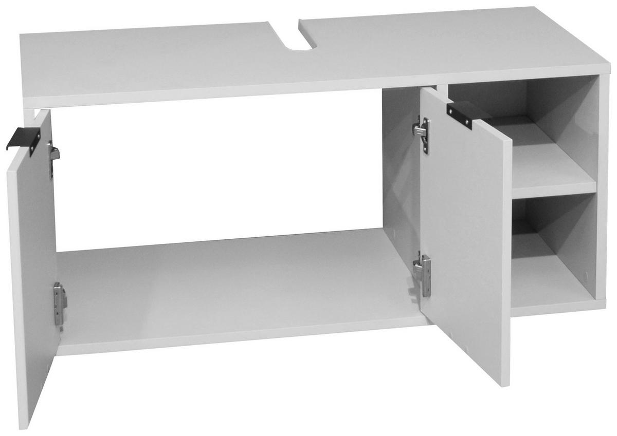 WASCHBECKENUNTERSCHRANK 100/45/45 cm  - Schwarz/Grau, MODERN, Holzwerkstoff/Metall (100/45/45cm) - Livetastic