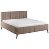 POLSTERBETT 180/200 cm  in Hellbraun  - Hellbraun/Schwarz, Trend, Holz/Textil (180/200cm) - home24