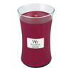 DIŠEČA SVEČA - vinsko rdeča, Basics, steklo/les (10/18/10cm) - WoodWick