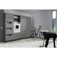 HAUSWIRTSCHAFTSRAUM 233,2/207/65 cm  in Anthrazit  - Anthrazit, MODERN, Holzwerkstoff (233,2/207/65cm) - Welnova