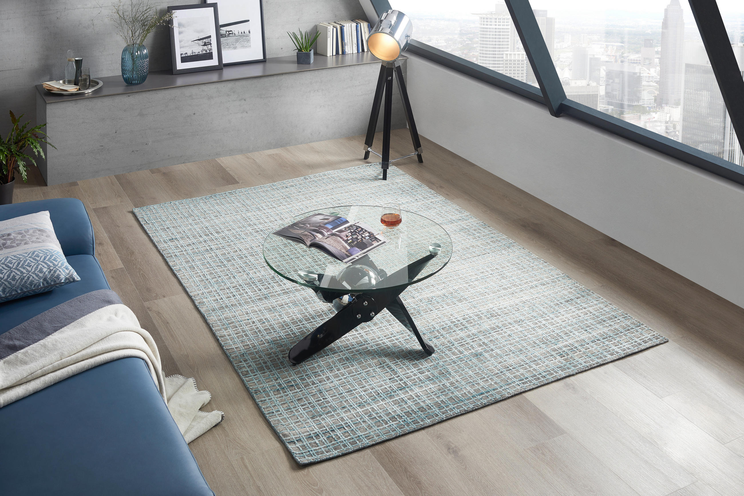 ORIENTALISK MATTA 120/180 cm Alkatif Modern  - turkos, Design, textil (120/180cm) - Cazaris