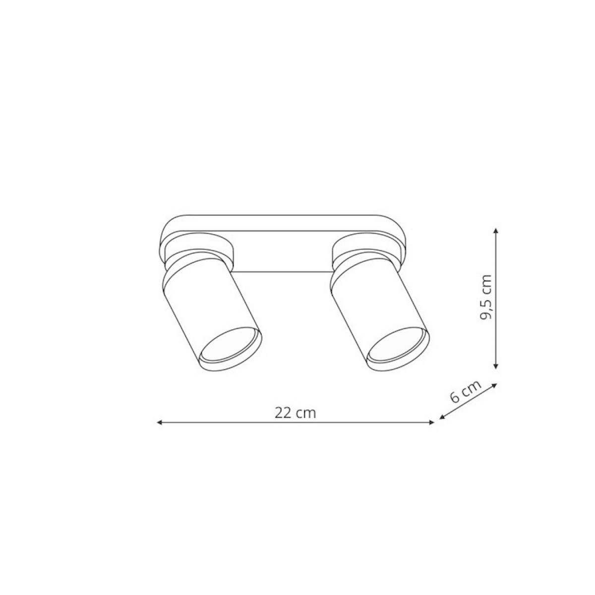 DECKENSTRAHLER Pointa 9.5/22/6 cm  - Weiß, Design, Metall (9.5/22/6cm)