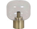 TISCHLEUCHTE  - Klar/Bronzefarben, Trend, Glas/Metall (29,5/33,5cm) - Light & Living